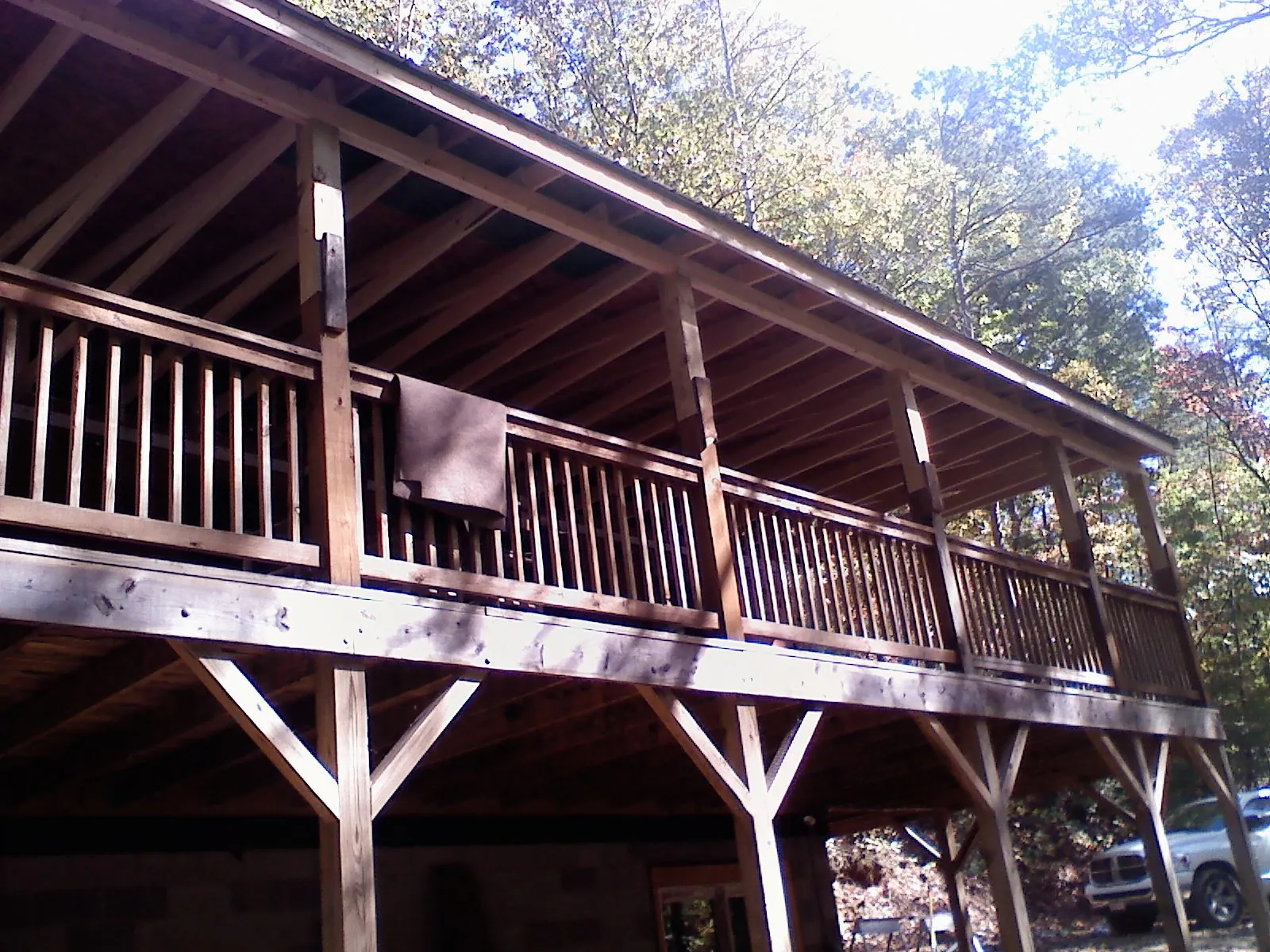 Timber framing under a new elevated porch and deck — Roof Leak Repair in Longs by Roofing Brothers